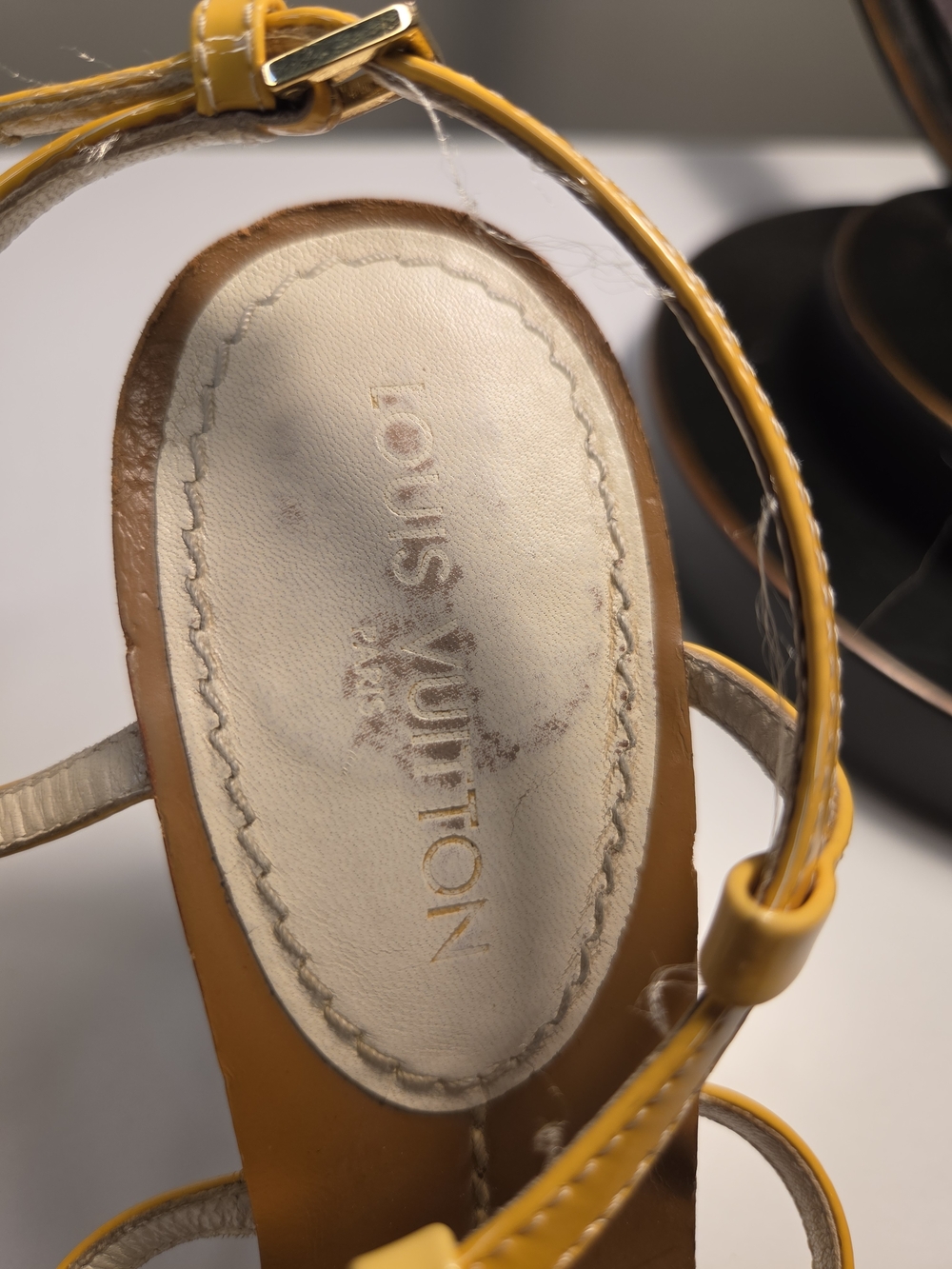 Authentic Louis Vuitton Monogram Flower Wedge Sandals 36.5 - Picture 4 of 12